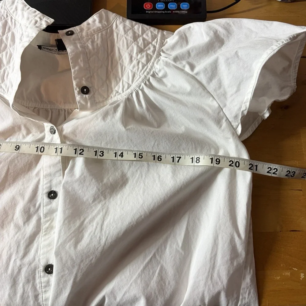 American Retro Flutter Blouse Size 38 Romantic Cottage Parisian Easy Elegance